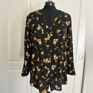 TORRID Floral Babydoll Blouse